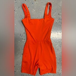 Sincerely Jules Vibrant Orange Romper